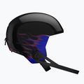Detská lyžiarska prilba Salomon Equipe Fis + Chinguard Jr black/flames 3