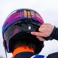 Detská lyžiarska prilba Salomon Equipe Fis + Chinguard Jr black/flames 7