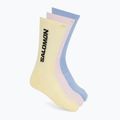 Ponožky Salomon Everyday Crew 3 pack brunnera blue/dusty yellow/icy pink