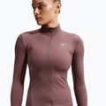 Dámska tréningová mikina Nike One Fitted Dri-Fit Full-Zip burgundy tattoo/white 5