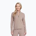 Dámska mikina SKECHERS GO Luxe Rib Everyday Full Zip taupe/brown