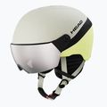 Detská lyžiarska prilba HEAD Yuki Visor Jr lime swirl/silver/red