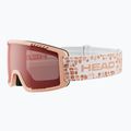 Detské lyžiarske okuliare HEAD Contex Yuki Jr red/peach