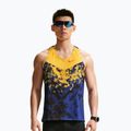 Pánske bežecké tričko Nike AeroSwift Dri-Fit ADV Singlet citron pulse/lapis/bright crimson