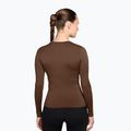 Dámske tréningové tričko longsleeve Nike One Fitted cacao wow/white 2