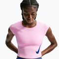 Dámske bežecké tričko Nike Tempo Swoosh Run Dri-Fit pink rise/pink rise/old royal