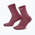 Ponožky Nike Run Midweight Crew pink smoke/pink rise/white