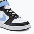 Detské topánky Nike Court Borough Mid 2 white/black/arctic green/football blue 7