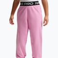 Detské nohavice Nike Pro Fleece pink rise/pink rise/black/white 3