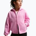 Detská mikina Nike Sportswear Studio Fleece pink rise/white 5