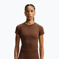 Dámske tréningové tričko Nike Pro Seamless Dri-Fit SS cacao wow