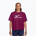 Dámske tréningové tričko Nike Pro Dri-Fit Loose true berry/white