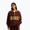 Dámska mikina Nike Studio Fleece Medium Weight mystic dates/light british tan/sail