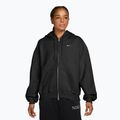 Dámska mikina Nike Studio Fleece Medium Weight Oversized Full Zip total black/sail