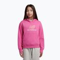Detská mikina New Balance FT Stacked Logo Hoodie pink satin