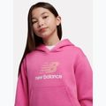 Detská mikina New Balance FT Stacked Logo Hoodie pink satin 5