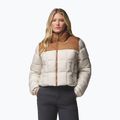 Dámska zateplená bunda Columbia Puffect III Cropped dark stone/camel brown