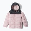 Detská zateplená bunda Columbia Puffect Hooded Mineral Pink/Black