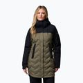 Dámsky páperový kabát Columbia Mountain Croo III Mid Down stone green/black