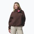 Dámska fleecová mikina Columbia Helvetia II Cropped Half Snap Fleece tobacco