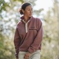 Dámska fleecová mikina Columbia Helvetia II Cropped Half Snap Fleece antique mauve/mineral pink 8