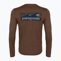 Pánske tričko longsleeve Patagonia Cap Cool Daily Boardshort Logo LS berm brown - light berm brown x-dye 2