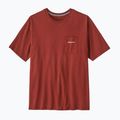 Pánske tričko Patagonia Boardshort Logo Pocket Responsibili rusty red