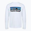 Pánske tričko longsleeve Patagonia P-6 Logo Responsibili fiber white 2
