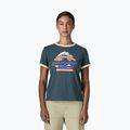 Dámske tričko Patagonia Great Waves Ringer Tee summit blue
