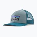 Šiltovka Patagonia P-6 Logo Trucker Hat blue sage