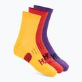 Ponožky HOKA Quarter Run Sock 3-Pack egg yolk/cerise/virtual violet
