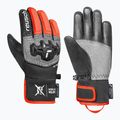 Detské lyžiarske rukavice Reusch Worldcup Warrior Prime R-Tex XT Mitten black/silver/fluo red