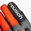 Detské lyžiarske rukavice Reusch Worldcup Warrior Prime R-Tex XT Mitten black/silver/fluo red 5