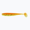 Relax Bass 3 Laminovaná gumová návnada 4 ks oranžová chartreuse-strieborné trblietky BAS3