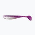 Relax Kingshad 5 Laminovaná gumová nástraha 3 ks fialovo-hologramové trblietky biela perla KS5