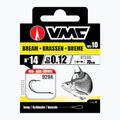 VMC Bream methode leader loop hook with barb + line 10 ks červená 929412