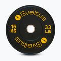 Olympijský bumper kotúč Sveltus Training Olympic Disc 15 kg black