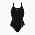 Dámske jednodielne plavky arena Shadow One Piece black/green 88/56 4