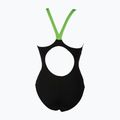 Dámske jednodielne plavky arena Shadow One Piece black/green 88/56 5