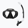 Súprava na šnorchlovanie arena Premium Snorkeling Set black/clear/black