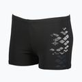 Pánske plavecké boxerky arena Dongle Long Short 500 black 002285/500 5