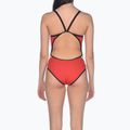 Dámske jednodielne plavky arena Team Stripe Super Fly Back One Piece red/black 1195/415 6