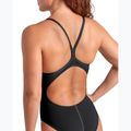 Dámske jednodielne plavky Arena Team Light Drop Solid black/white 9