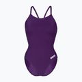 Dámske jednodielne plavky Arena Team Light Drop Solid plum/white
