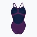 Dámske jednodielne plavky Arena Team Light Drop Solid plum/white 2