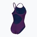 Dámske jednodielne plavky Arena Team Light Drop Solid plum/white 4