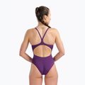 Dámske jednodielne plavky Arena Team Light Drop Solid plum/white 7