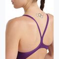 Dámske jednodielne plavky Arena Team Light Drop Solid plum/white 8