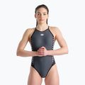 Dámske jednodielne plavky arena Icons Fast Back Panel sivé 543/551 5