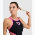 Dámske jednodielne plavky arena One Biglogo One Piece black/fluo pink 4